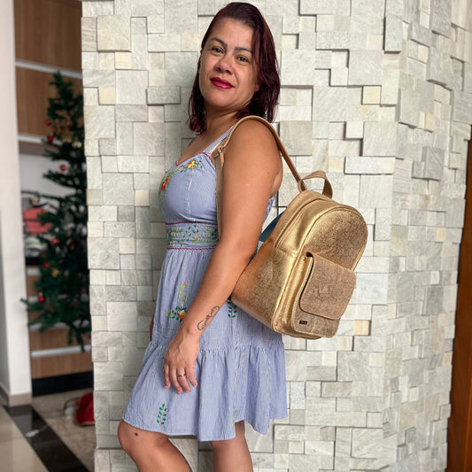 Mochila CECÍLIA Em Couro Legítimo