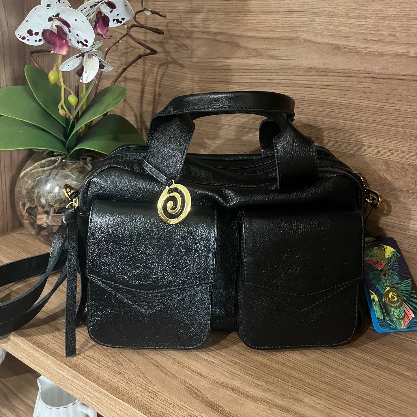 Bolsa SUELI pequena em Couro Legítimo