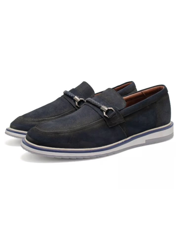 Mocassim Nobuck Masculino Azul