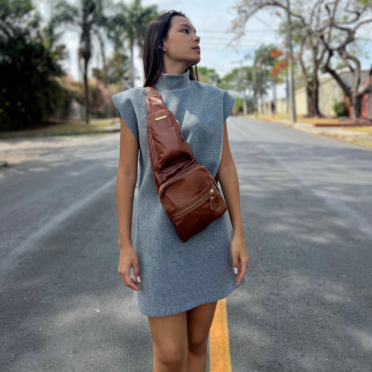 Pochete CLÁUDIA em Couro Legitimo