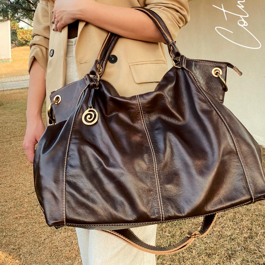 Bolsa ELIDA em Couro Legítimo