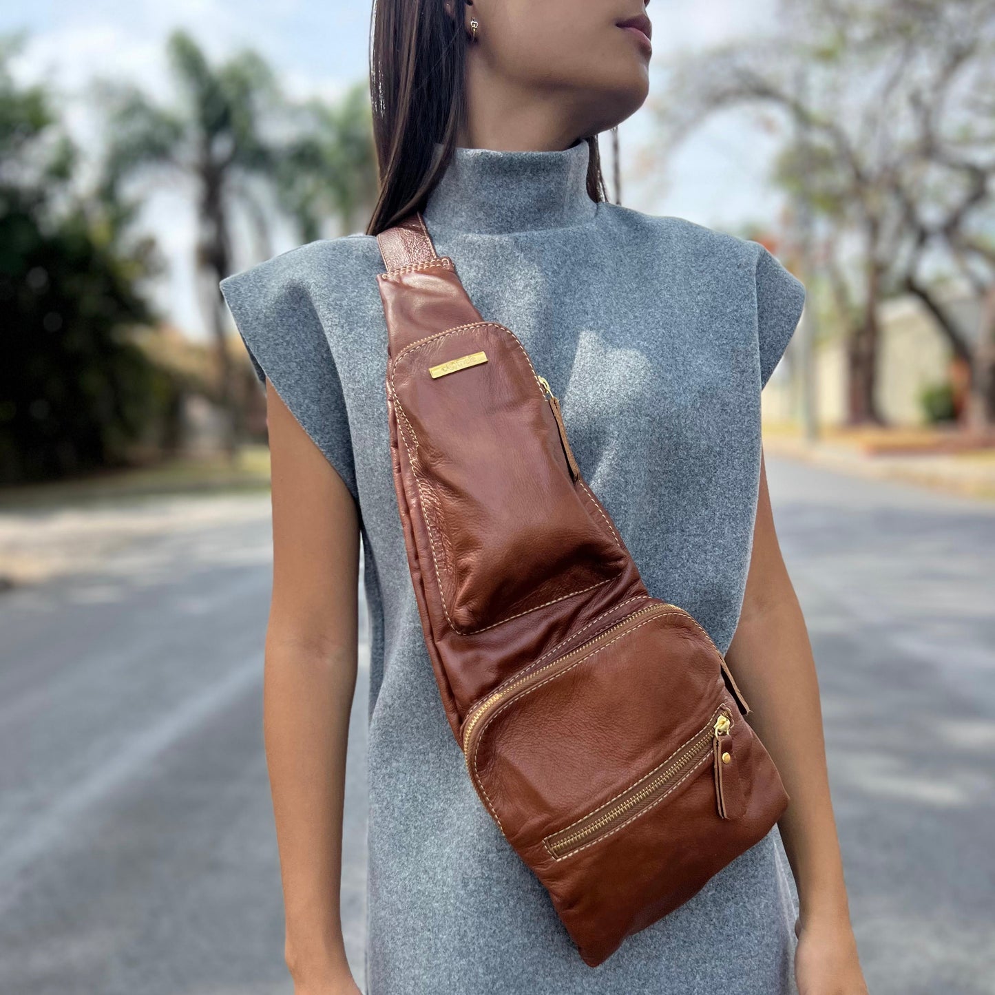 Pochete CLÁUDIA em Couro Legitimo