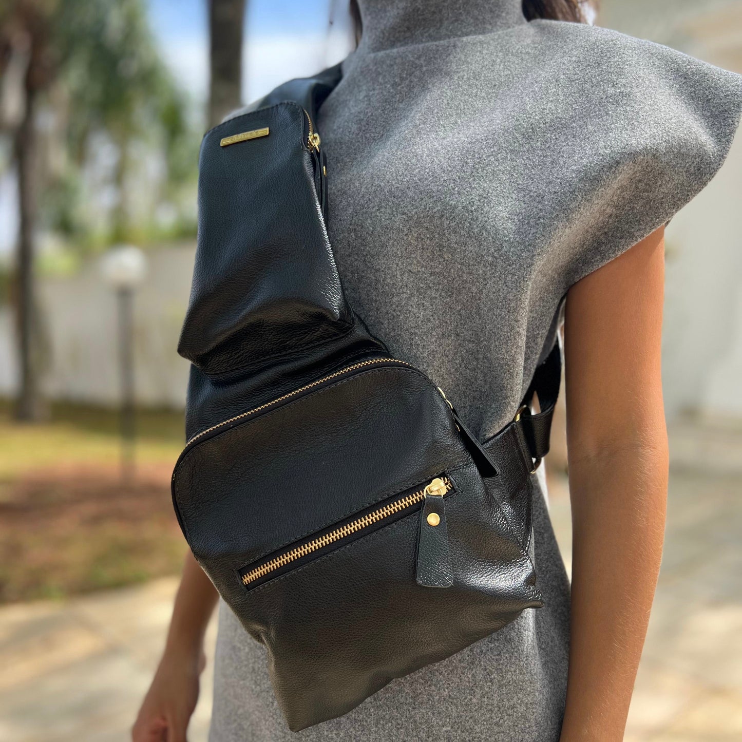 Pochete CLÁUDIA em Couro Legitimo