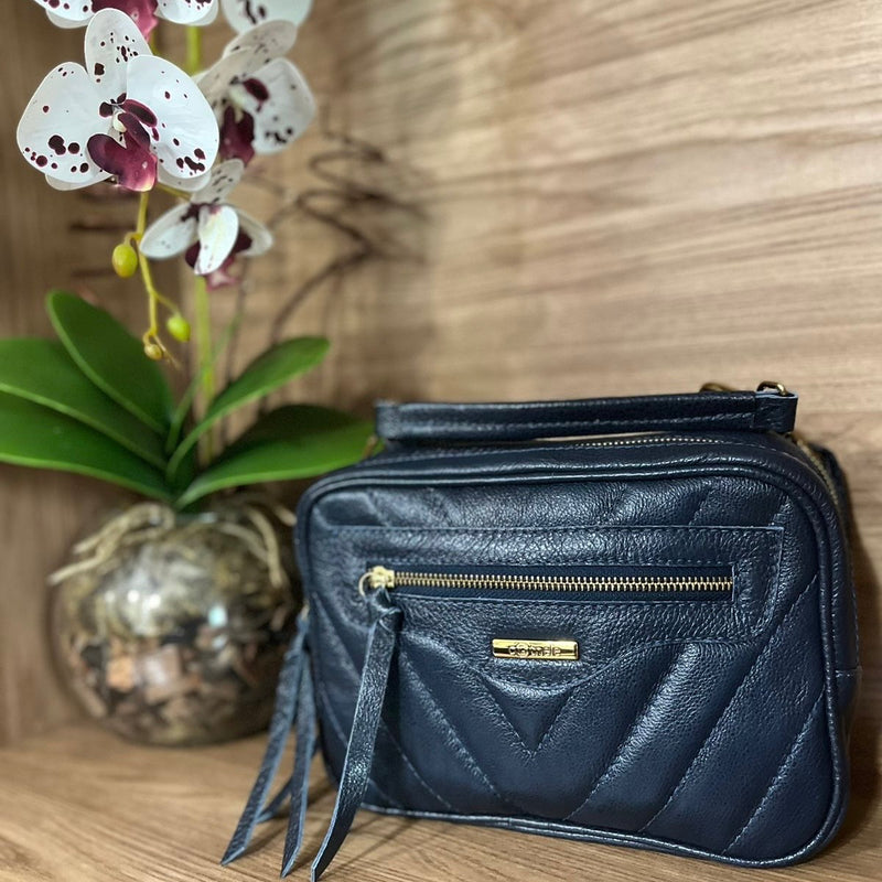 Bolsa FLORA em Couro Legítimo