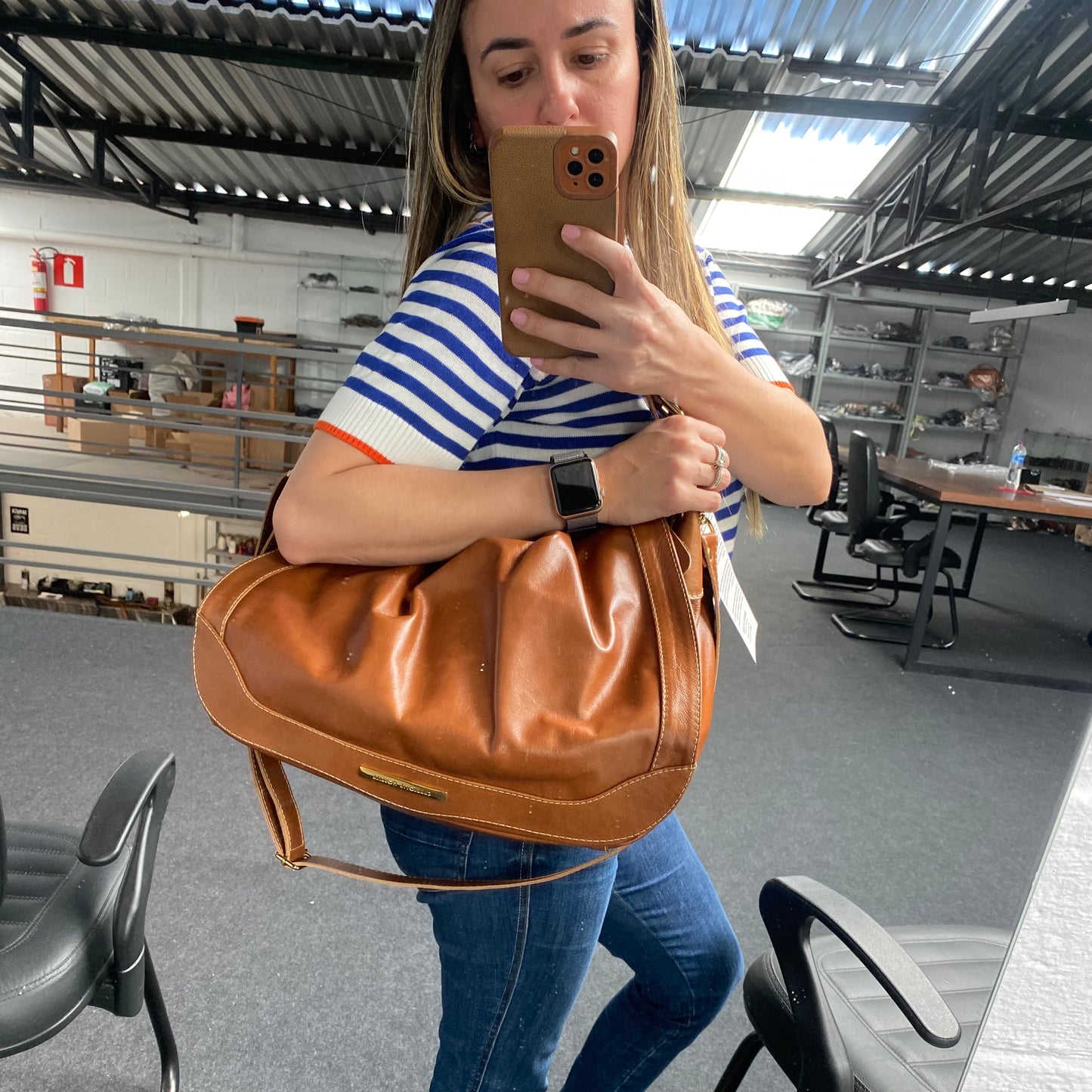 Bolsa PENÉLOPE em couro Legítimo