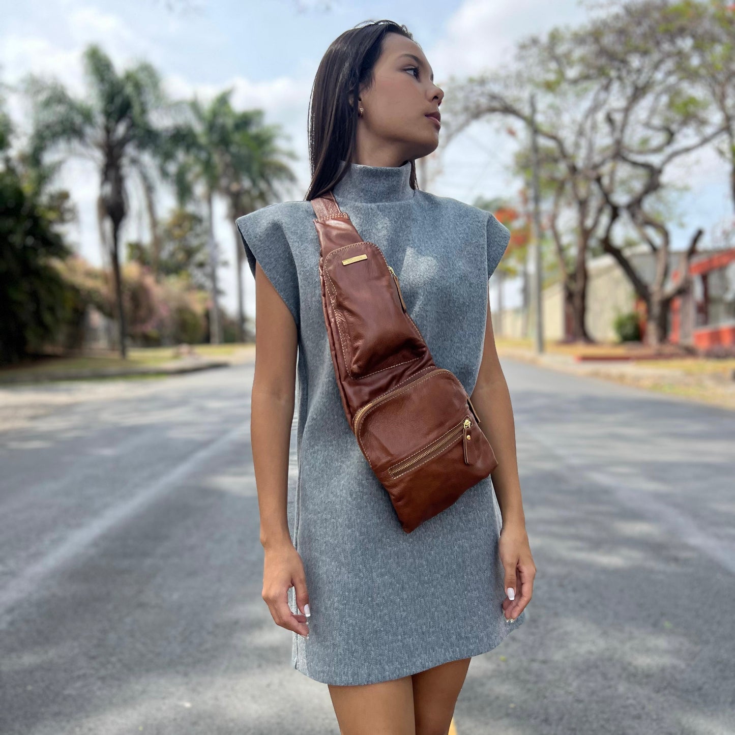 Pochete CLÁUDIA em Couro Legitimo