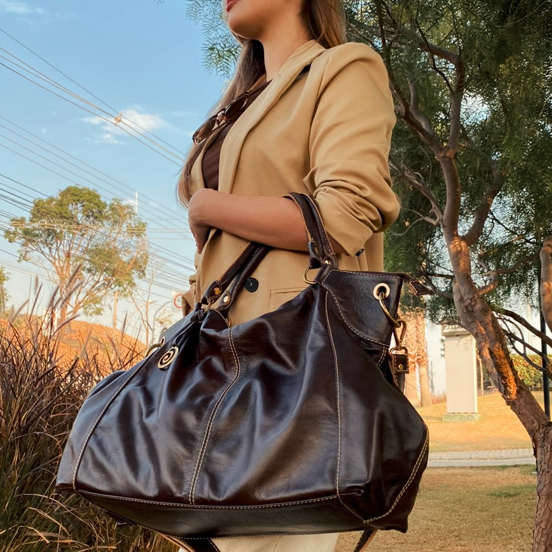 Bolsa ELIDA em Couro Legítimo