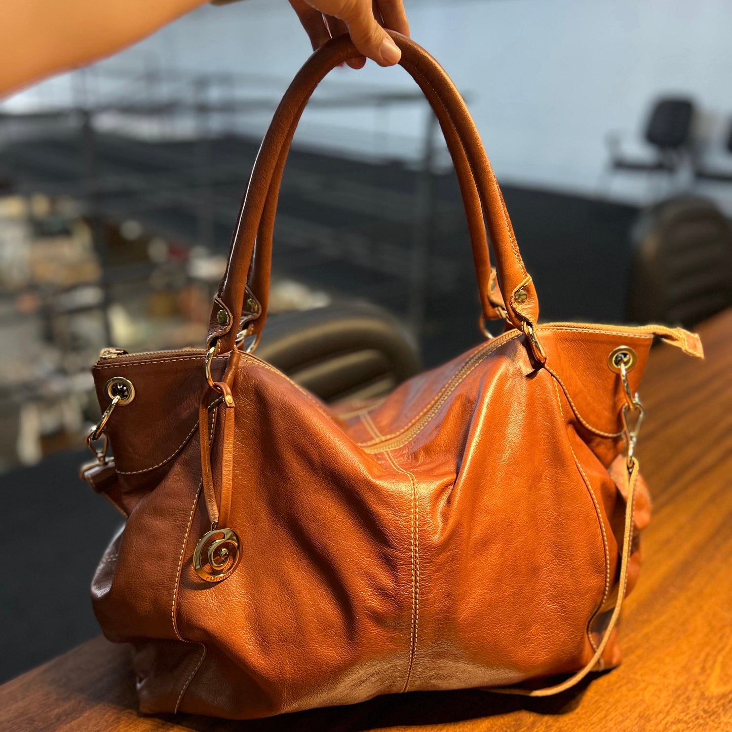 Bolsa ELIDA em Couro Legítimo