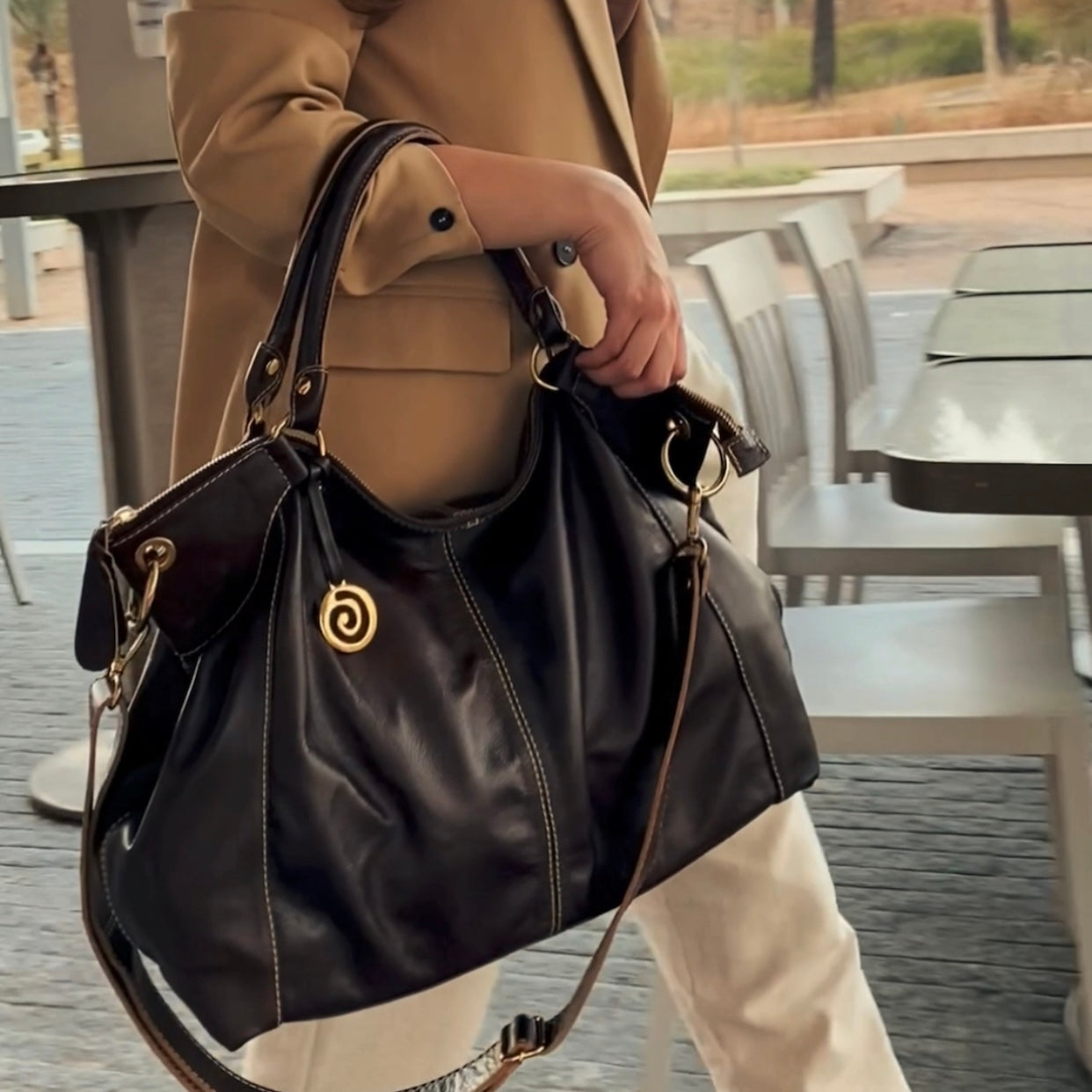 Bolsa ELIDA em Couro Legítimo